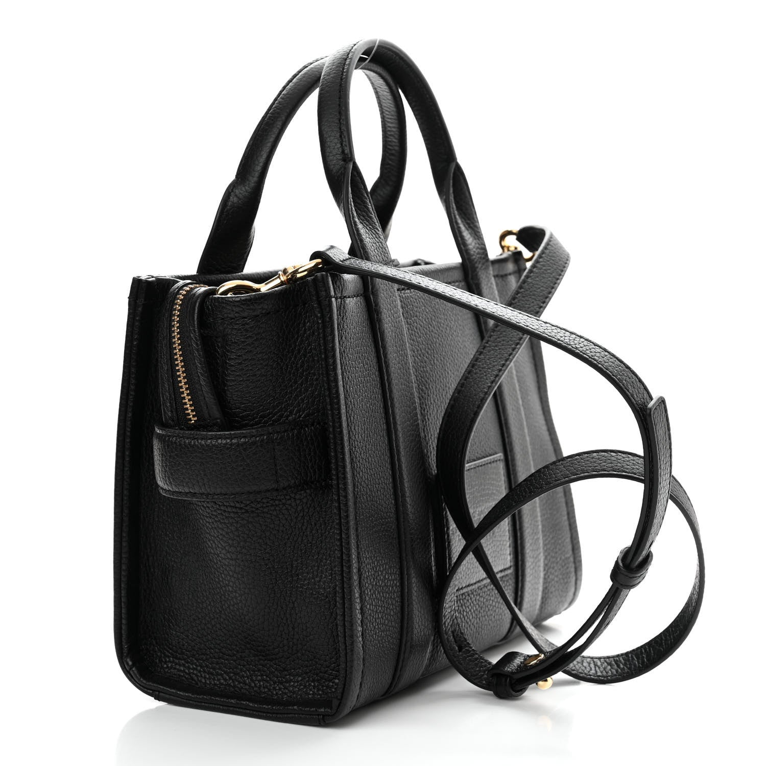 Marc Jacobs Grained Calfskin Small The Tote Bag Black 2 of 11