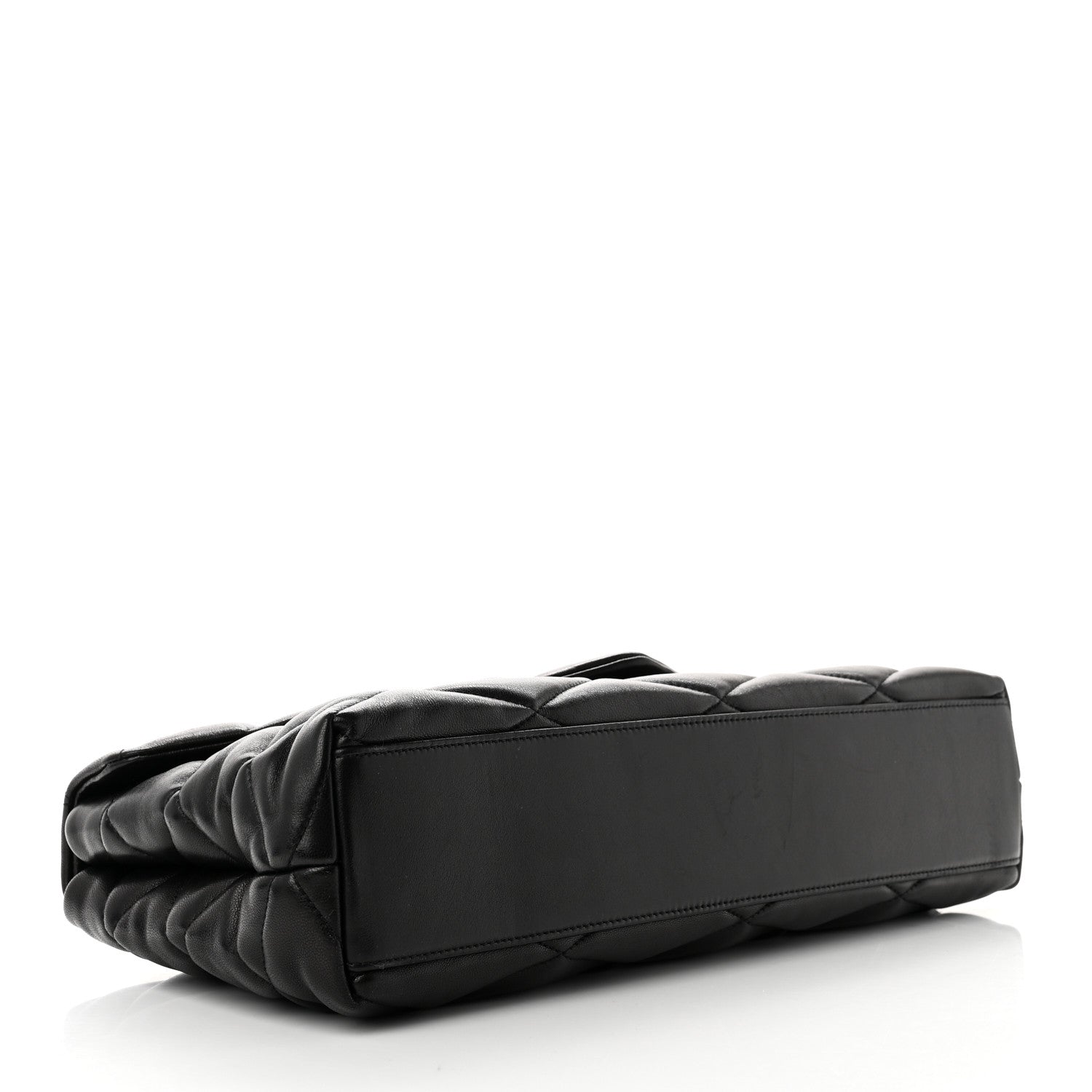 Saint Laurent Lambskin Quilted Sade Puffer Envelope Clutch Black 4 of 7
