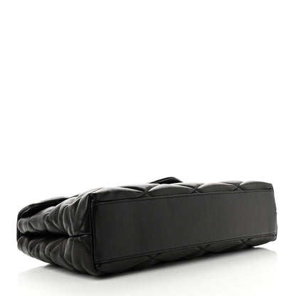 Saint Laurent Lambskin Quilted Sade Puffer Envelope Clutch Black 4 of 7