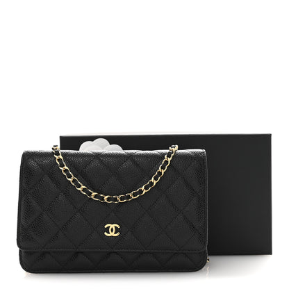 Chanel Caviar Quilted Wallet On Chain WOC Black 13 of 13