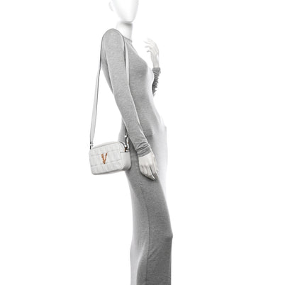 Versace Nappa Quilted Virtus Shoulder Bag White 2 of 13
