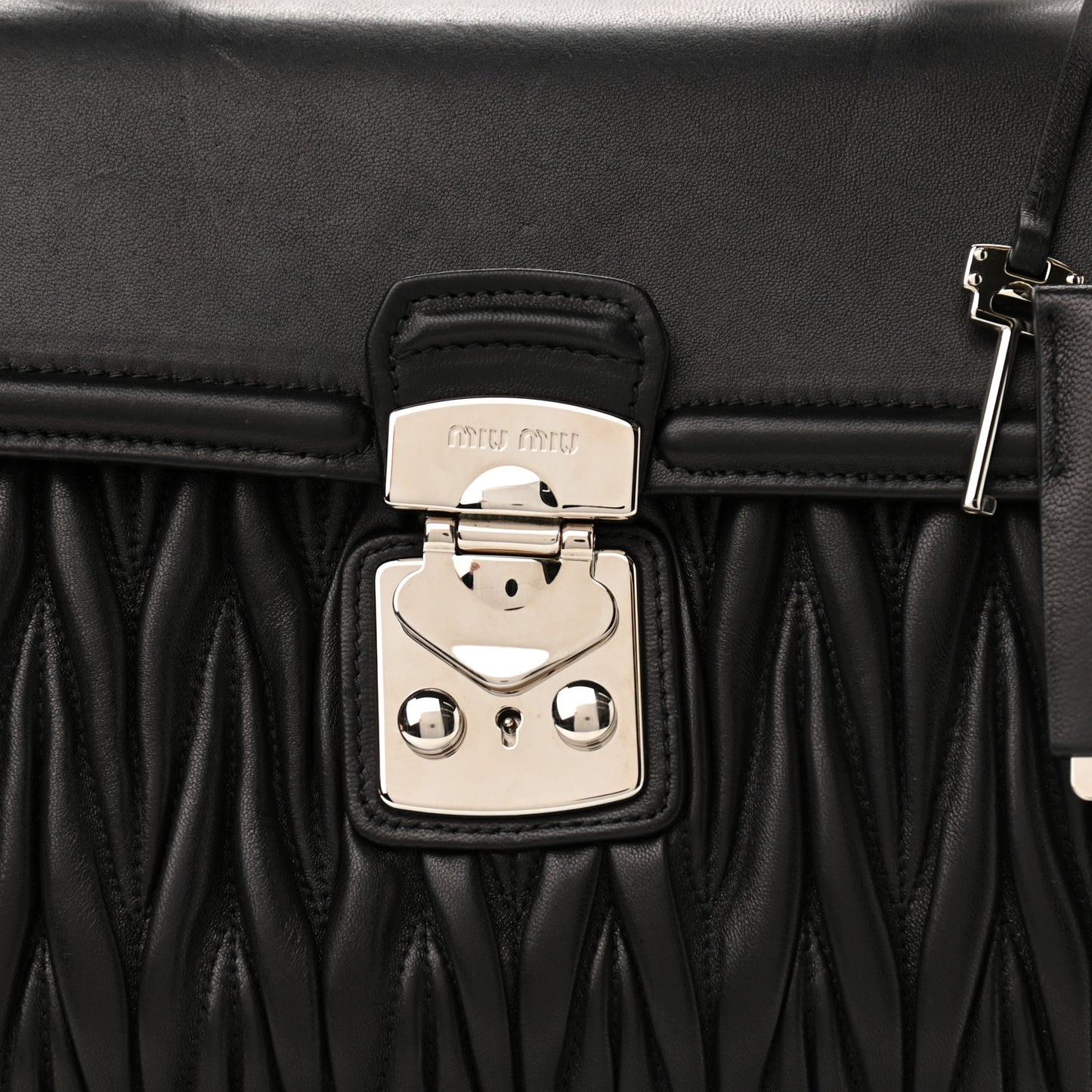 Nappa Matelasse Top Handle Tote Black
