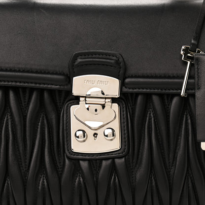 Miu Miu Nappa Matelasse Top Handle Tote Black 7 of 9