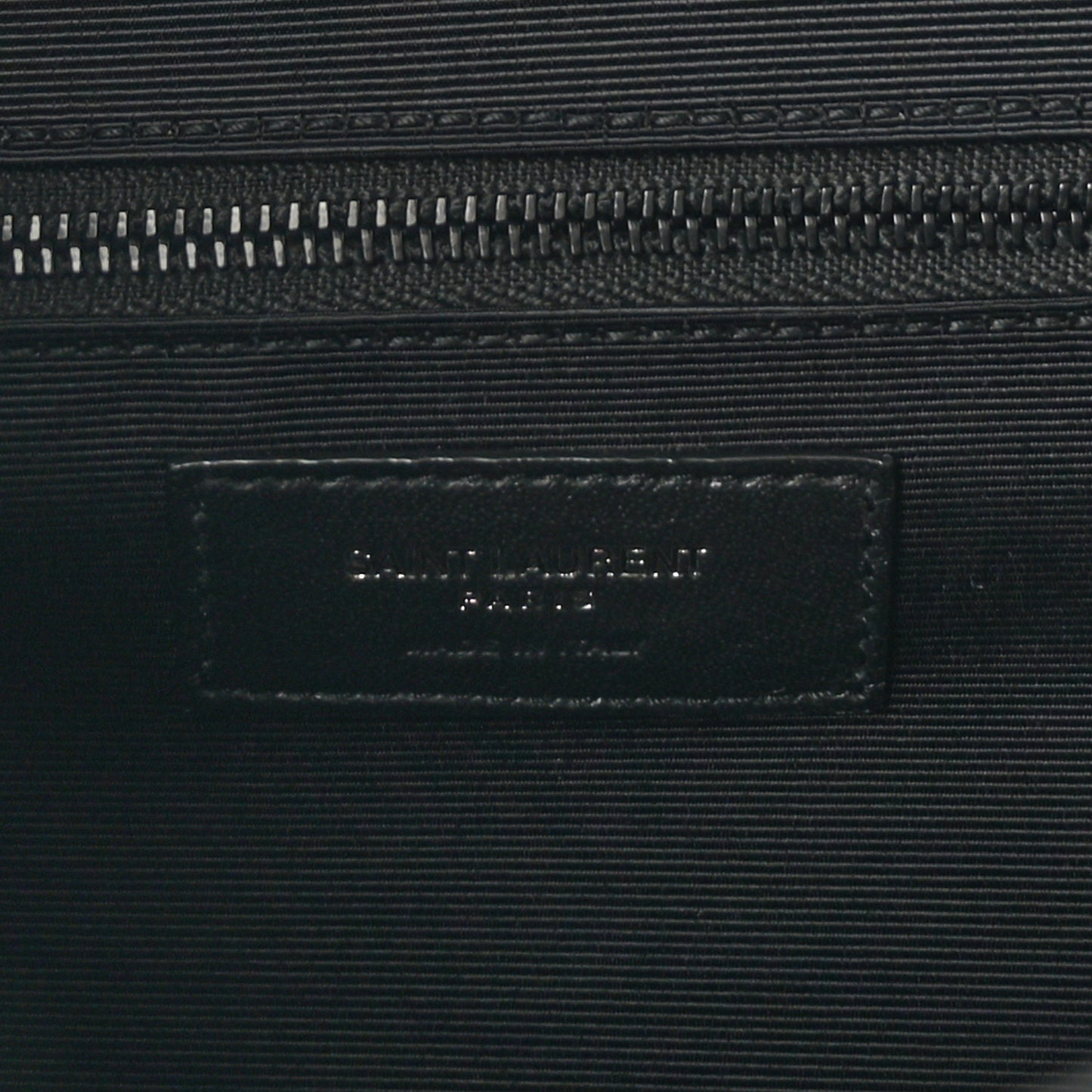 Grain De Poudre Textured Mixed Matelasse Large Triquilt Monogram Monochrome Satchel Black