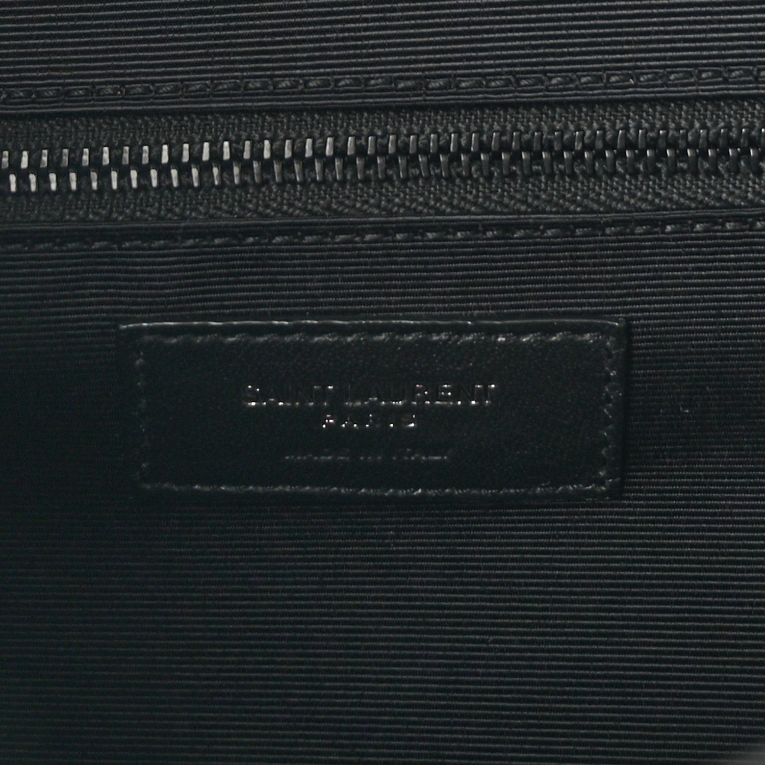 Saint Laurent Grain De Poudre Textured Mixed Matelasse Large Triquilt Monogram Monochrome Satchel Black 6 of 9