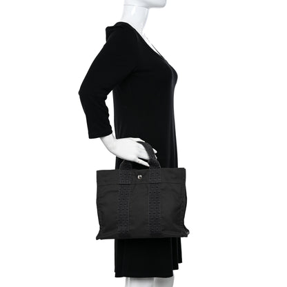 Hermes Canvas Tout Fourre PM Grey 2 of 11