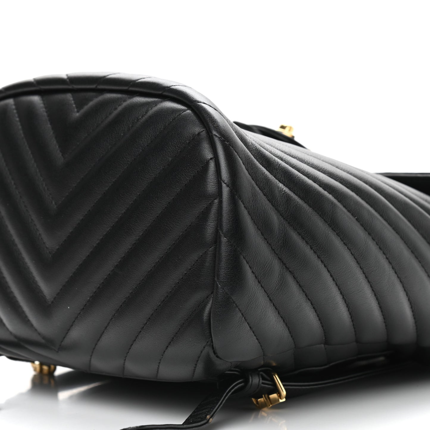 Calfskin Chevron Quilted Small Urban Spirit Backpack Black