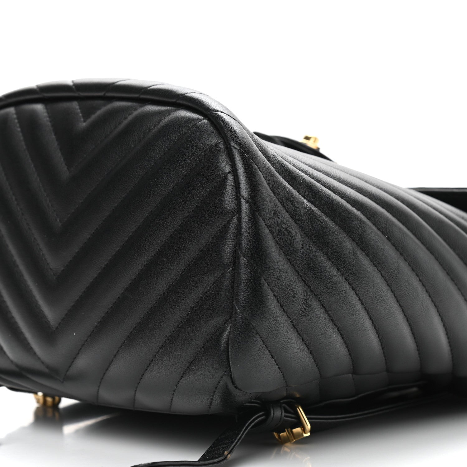 Chanel Calfskin Chevron Quilted Small Urban Spirit Backpack Black 9 of 9