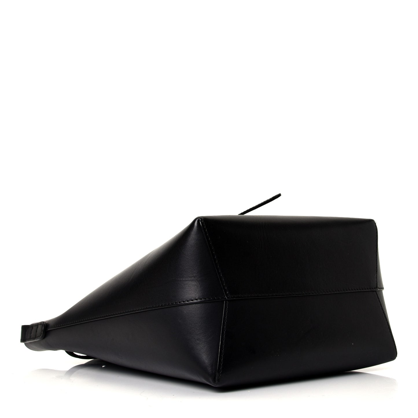 Vegetable Tanned Calfskin Mini Bucket Bag Black