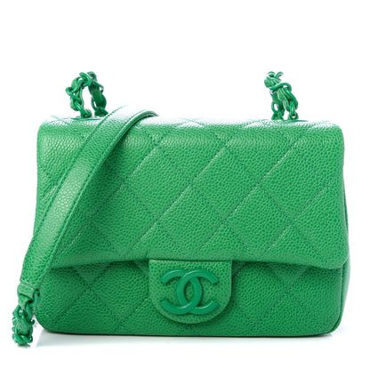 Chanel Caviar Quilted Mini Incognito Square Flap Green 1 of 11