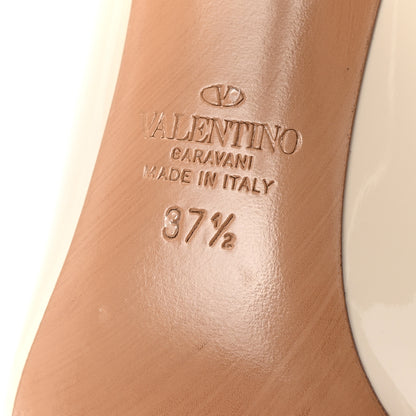 Valentino Garavani Patent Tonal One Stud 100mm Pumps 37.5 White 7 of 10