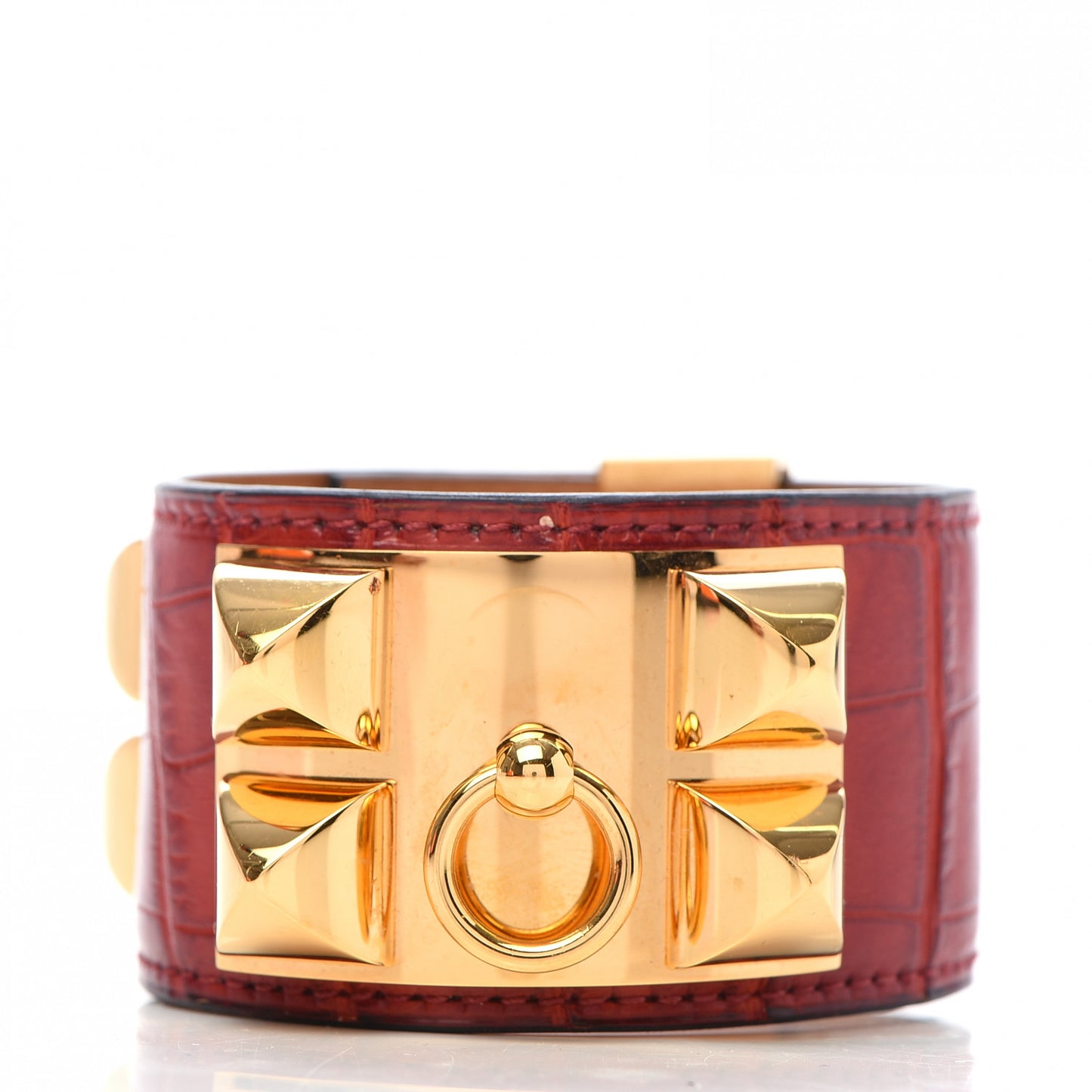 Shiny Alligator Collier De Chien CDC Bracelet S Rouge H