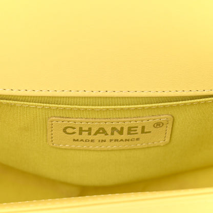 Chanel Lambskin Quilted Small Boy Flap Yellow 5 of 9
