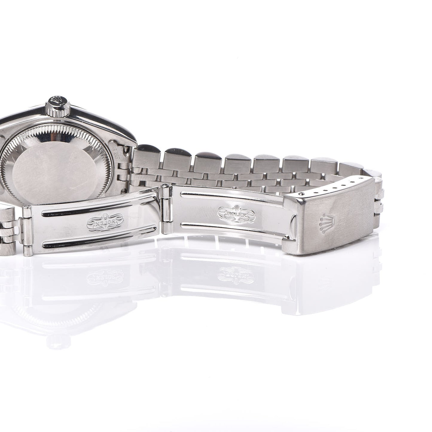 Stainless Steel 18K White Gold Blue Sapphire 26mm Oyster Perpetual Datejust Watch Silver 79174