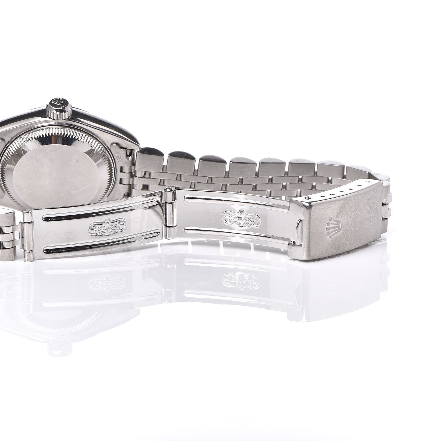 Rolex Stainless Steel 18K White Gold Blue Sapphire 26mm Oyster Perpetual Datejust Watch Silver 79174 6 of 6
