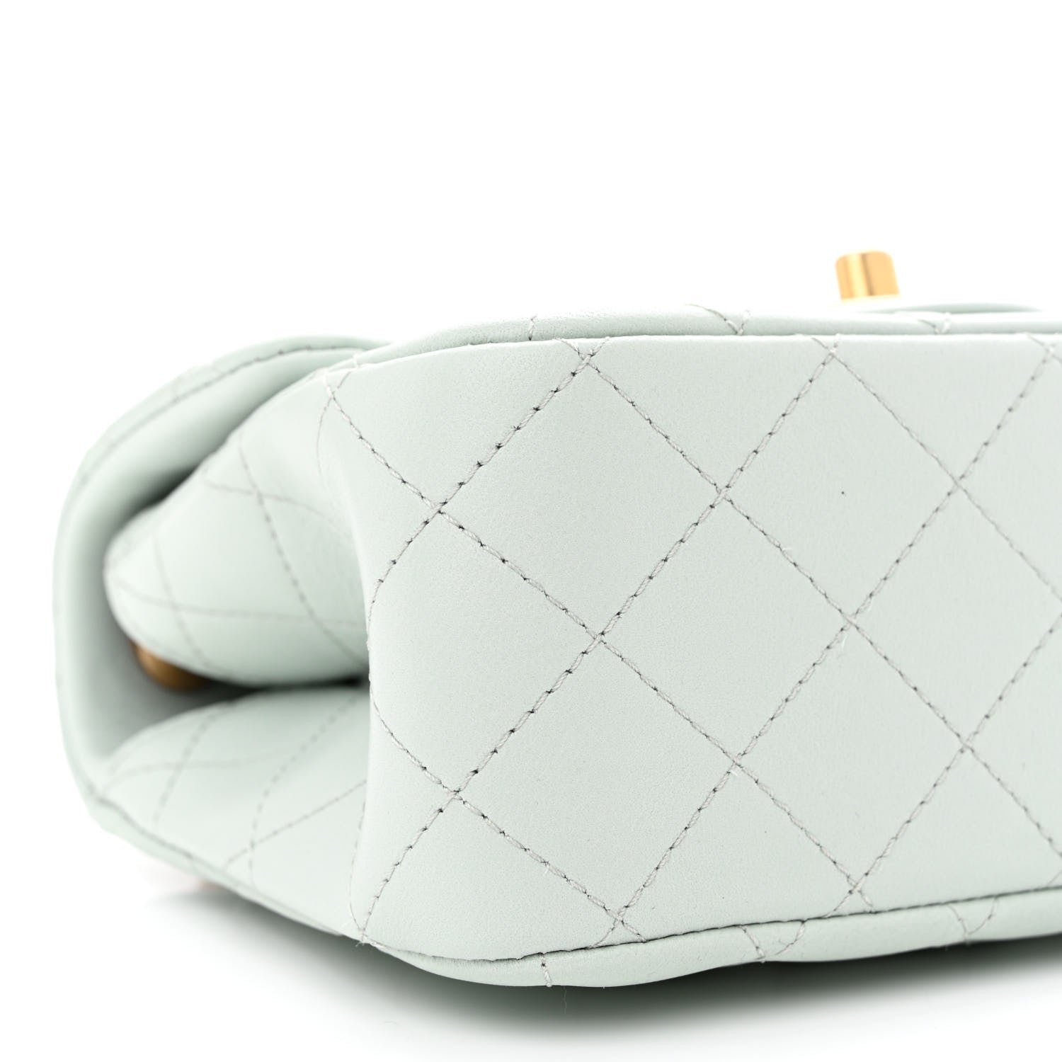 Chanel Lambskin Quilted Mini Sweet Camellia Flap Light Blue 9 of 10