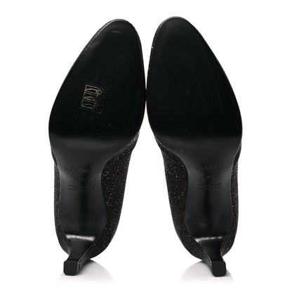 Hermes Suede Goatskin Crystal Powder Pumps 38.5 Black 5 of 10