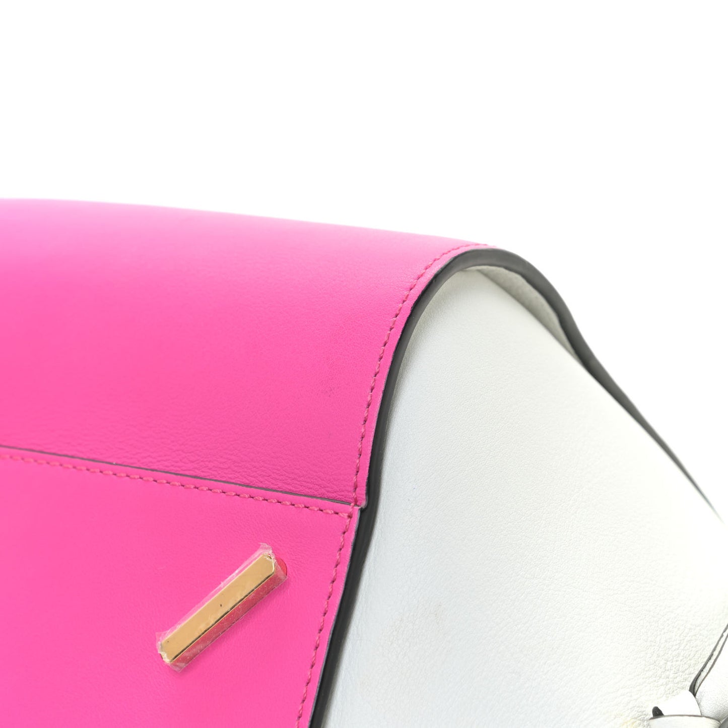 Calfskin Small Hammock Shoulder Bag Shocking Pink White