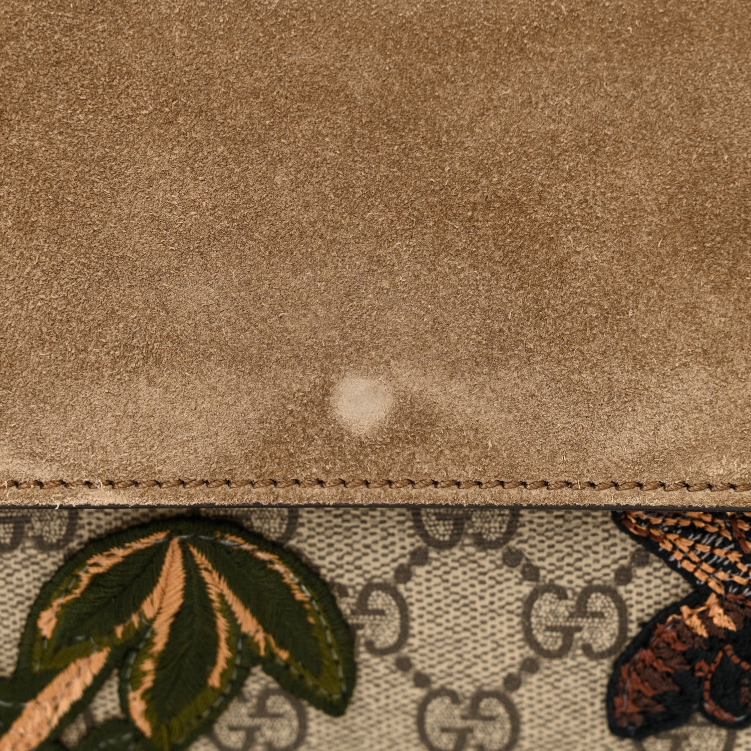 Gucci GG Supreme Monogram Embroidered Medium Dionysus Shoulder Bag Taupe 8 of 12
