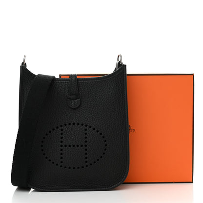 Hermes Taurillon Clemence Evelyne TPM Black 12 of 12