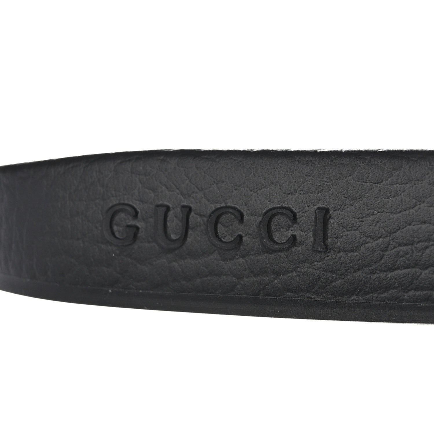 Gucci Rubber Web Mens Pool Slide Sandals 12 Black Green Red 8 of 10