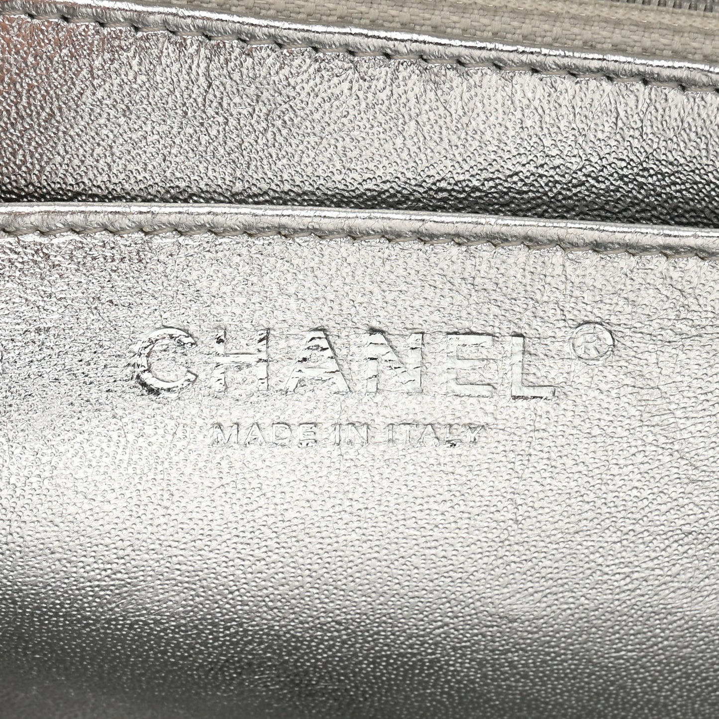 Metallic Lambskin Quilted Jumbo Single Flap Silver