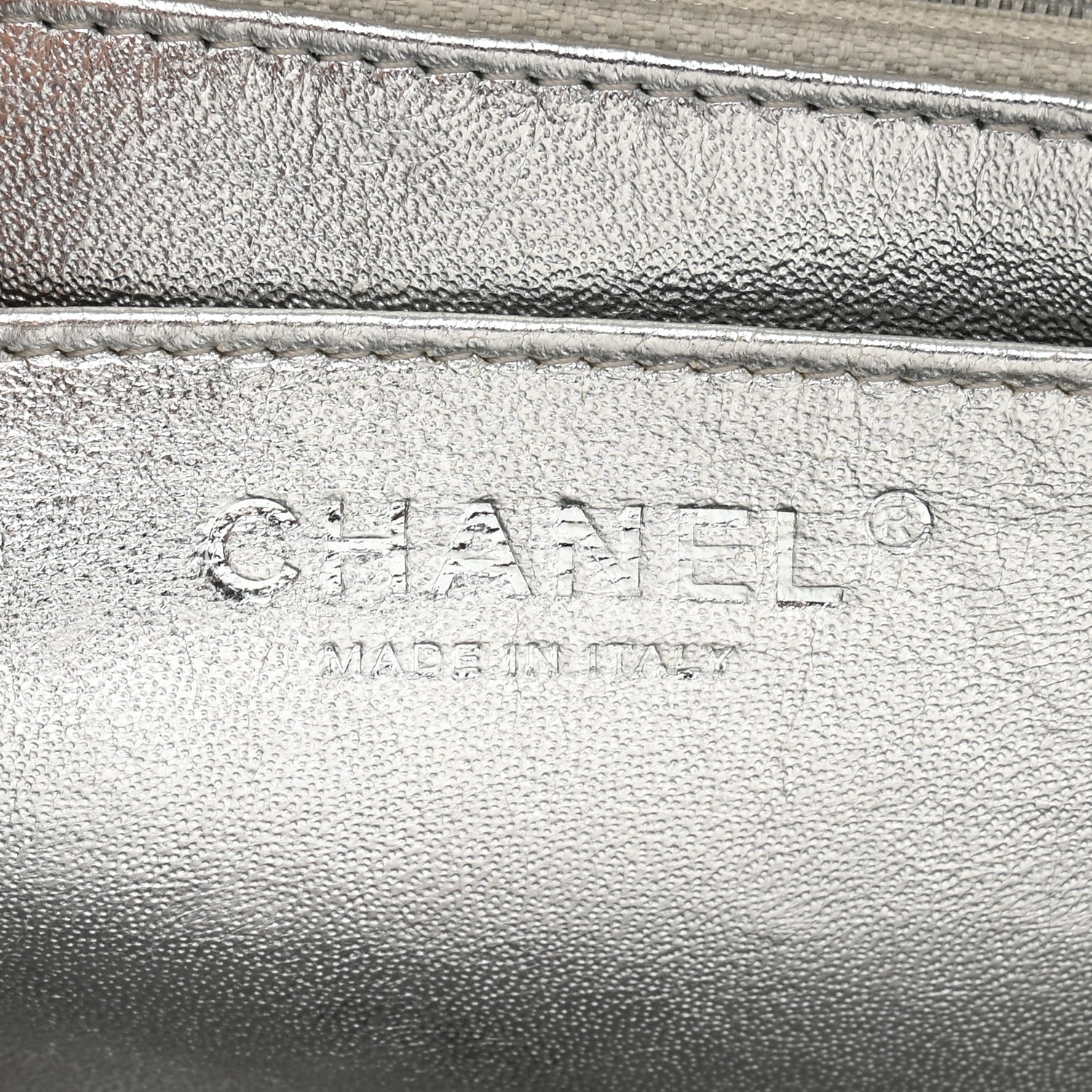 Chanel Metallic Lambskin Quilted Jumbo Single Flap Silver 6 of 11