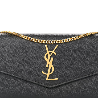 Saint Laurent Grain De Poudre Uptown Chain Wallet Black 11 of 14