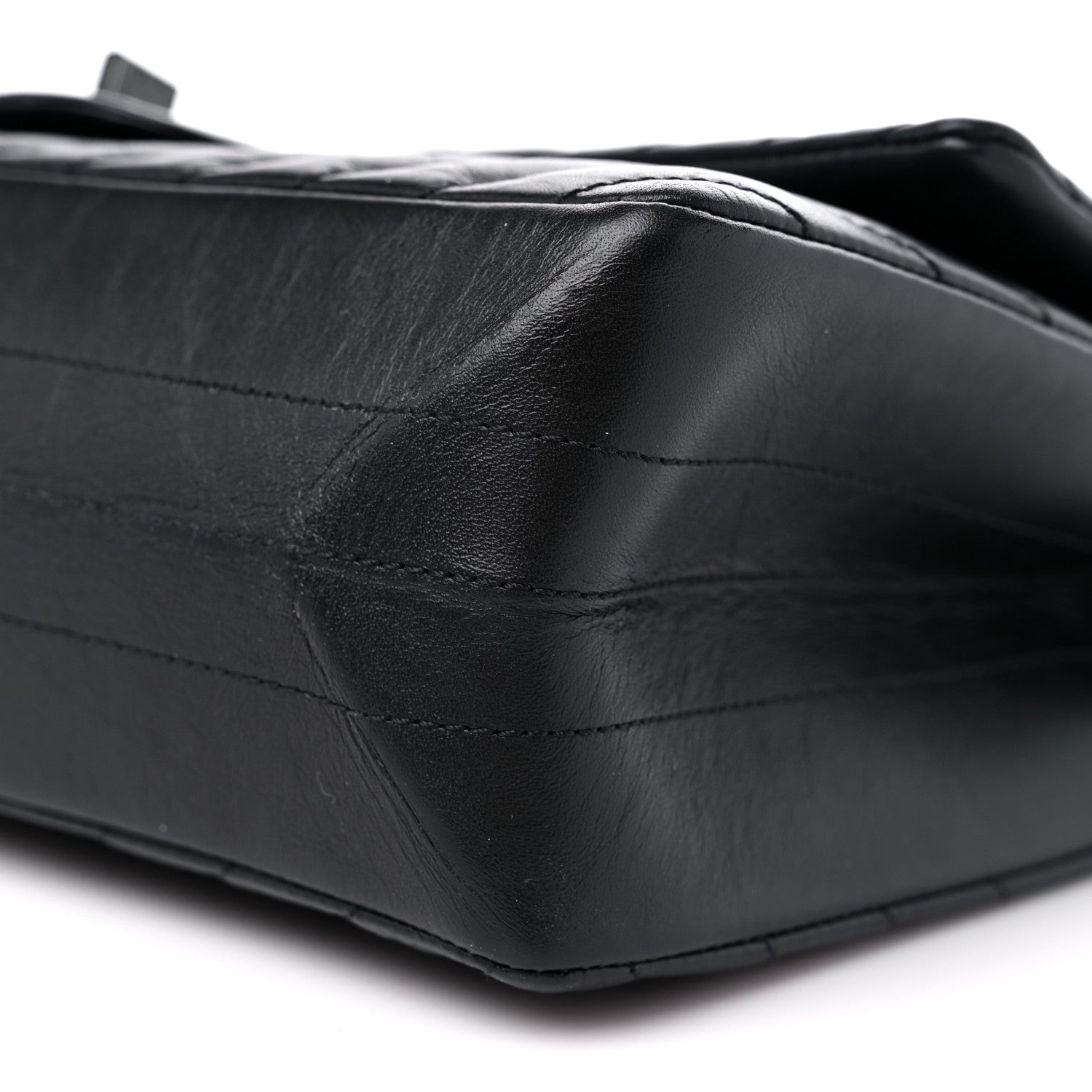 Chanel Aged Calfskin Chevron Quilted 2.55 Reissue 226 So Black 9 of 9