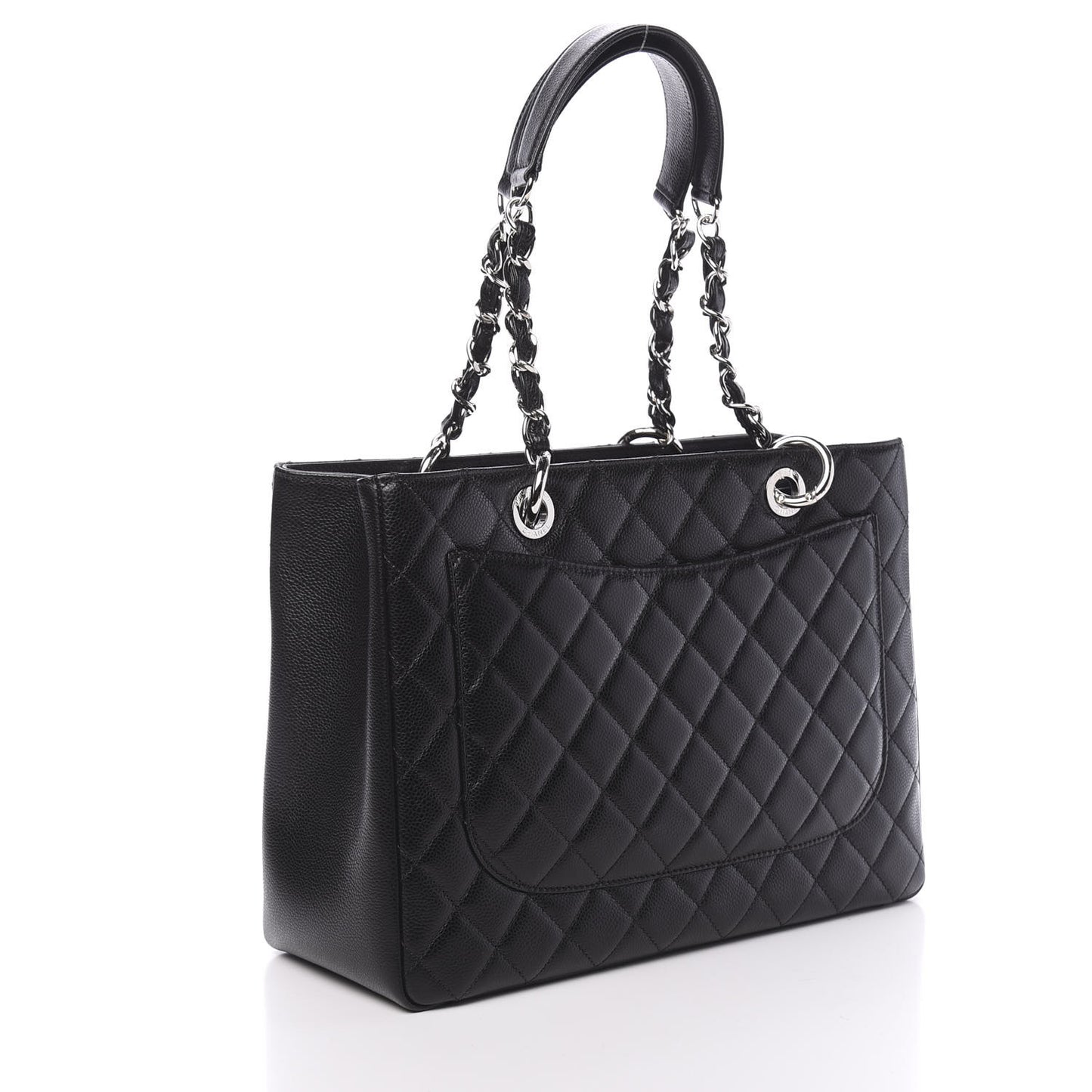 Caviar Quilted Grand Shopping Tote GST Black