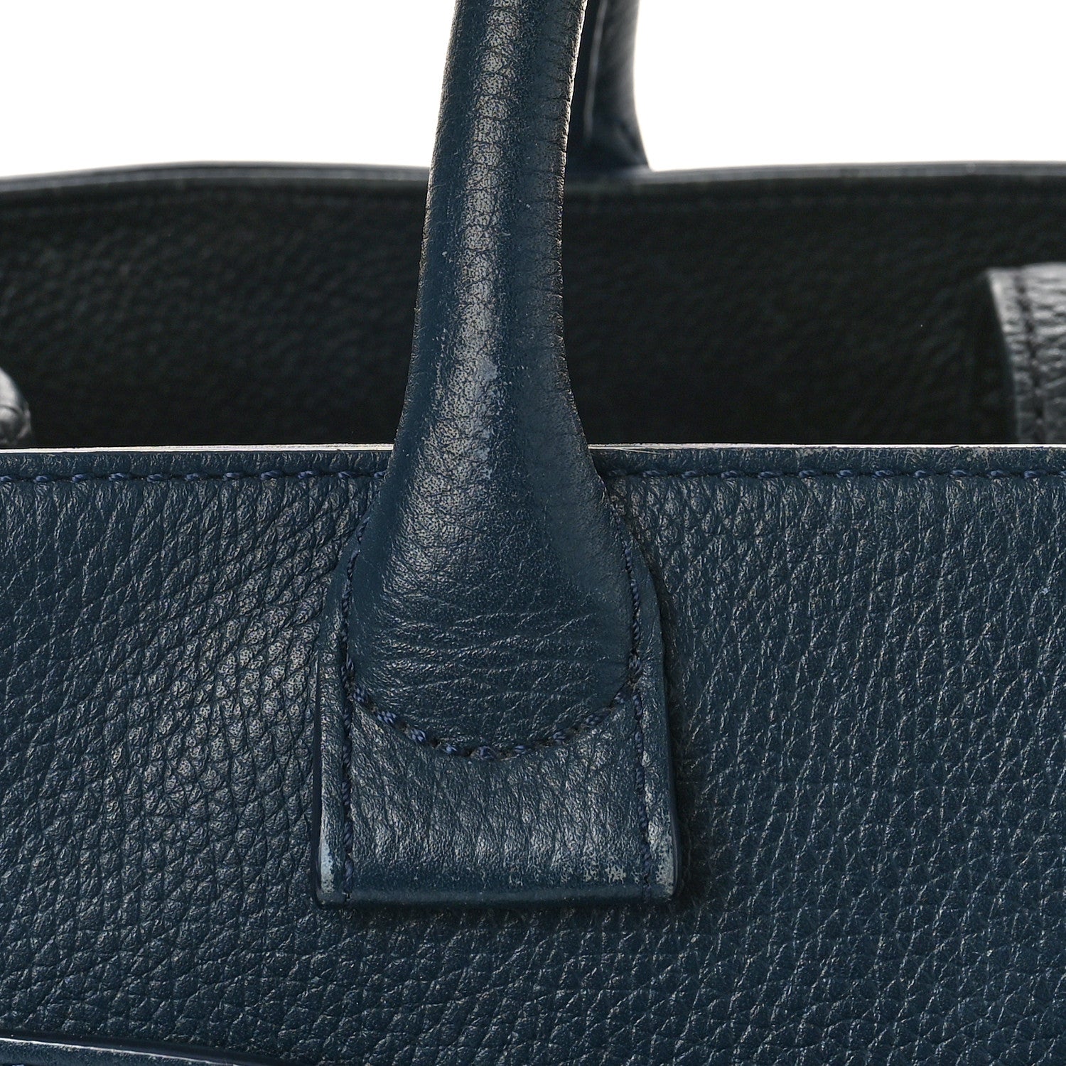 Chanel Grained Calfskin Small Neo Executive Shopper Tote Dark Blue Black 11 of 16
