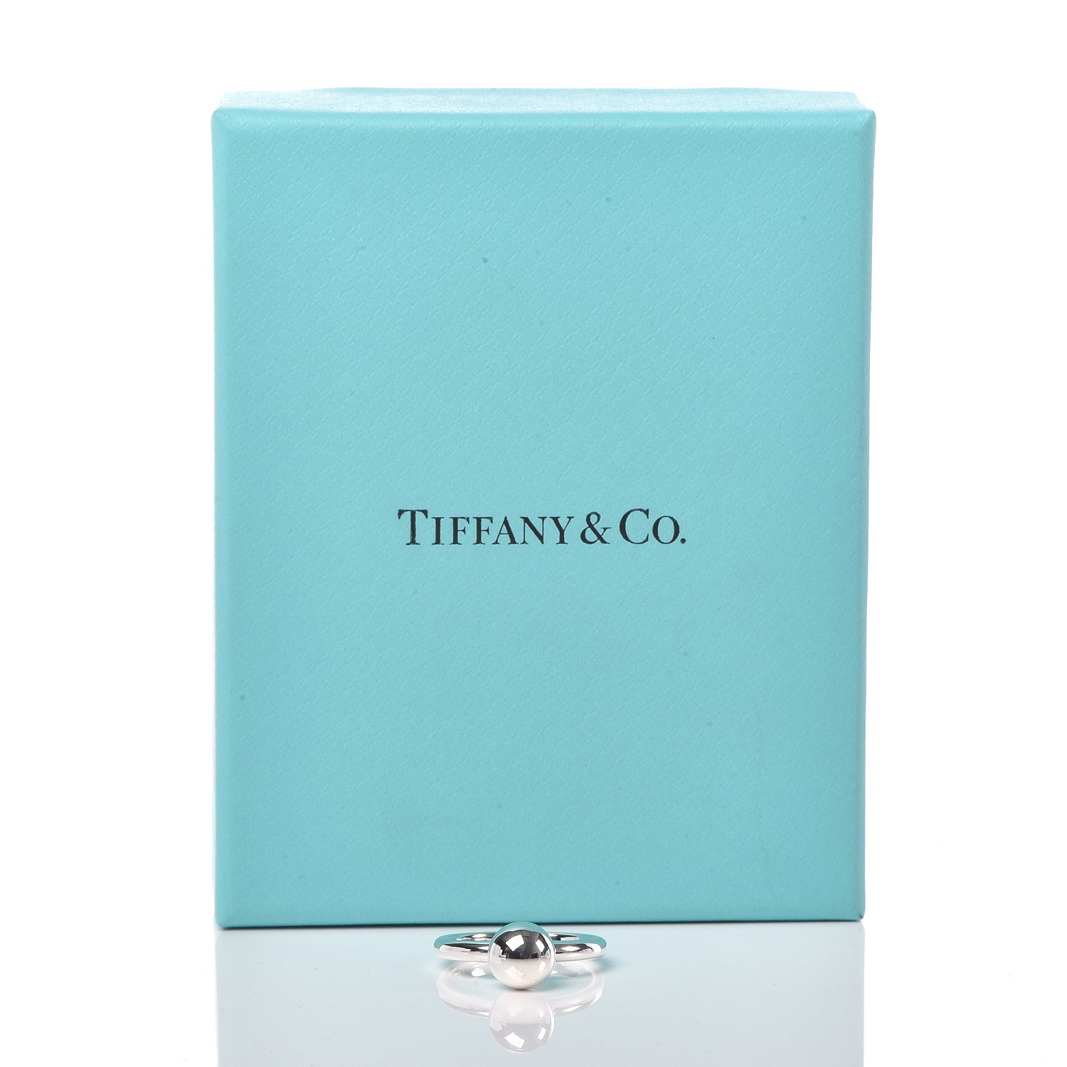Tiffany Sterling Silver 8mm HardWear Ball Ring 50 5.5 6 of 6
