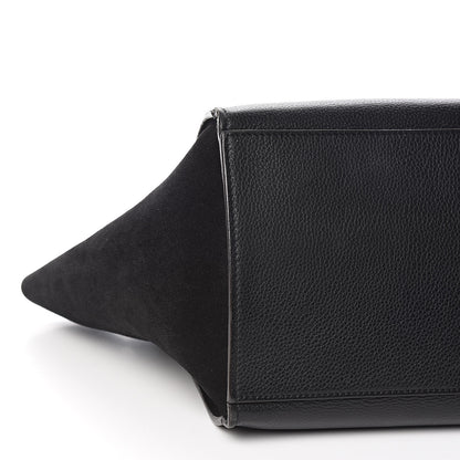 Celine Drummed Calfskin Suede Medium Trapeze Black 7 of 9