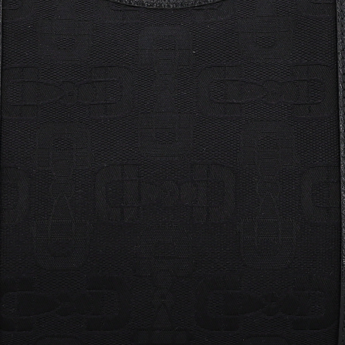 Canvas Horsebit Print Shoulder Bag Black