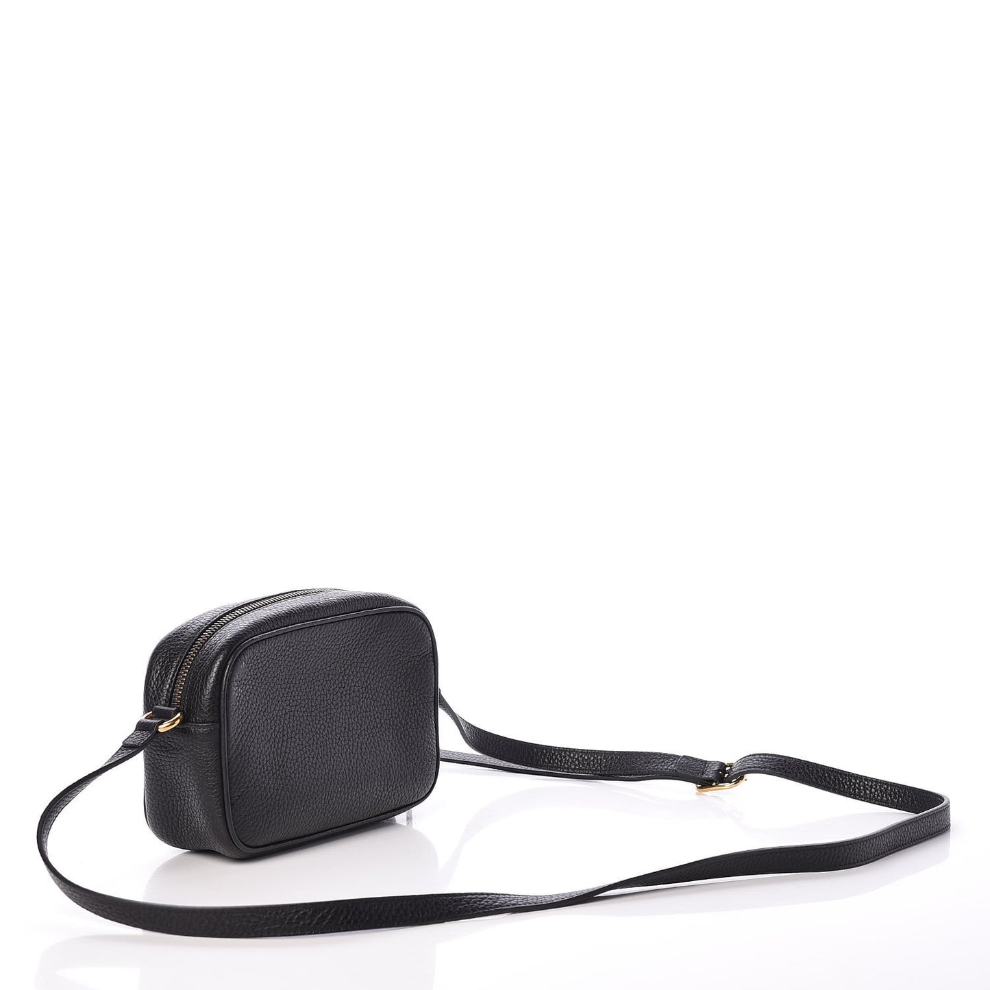 Pebbled Calfskin Mini Soho Disco Bag Black