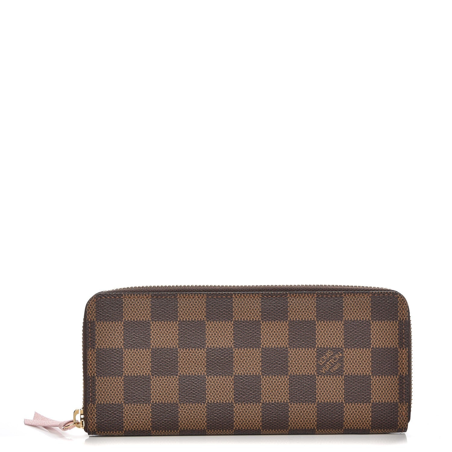 Louis Vuitton Damier Ebene Clemence Wallet Rose Ballerine 1 of 7