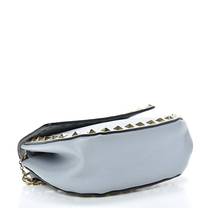 Valentino Garavani Vitello Mini Rockstud Crossbody Saddle Bag Stone 3 of 10
