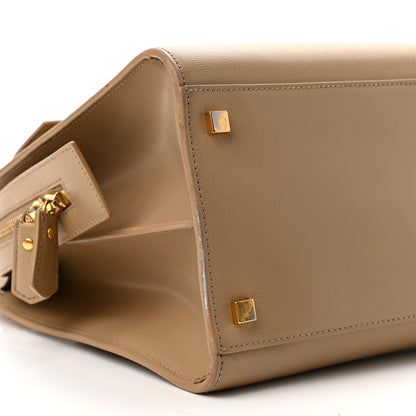 Saint Laurent Grain De Poudre Medium Uptown Tote Dark Latte 9 of 13