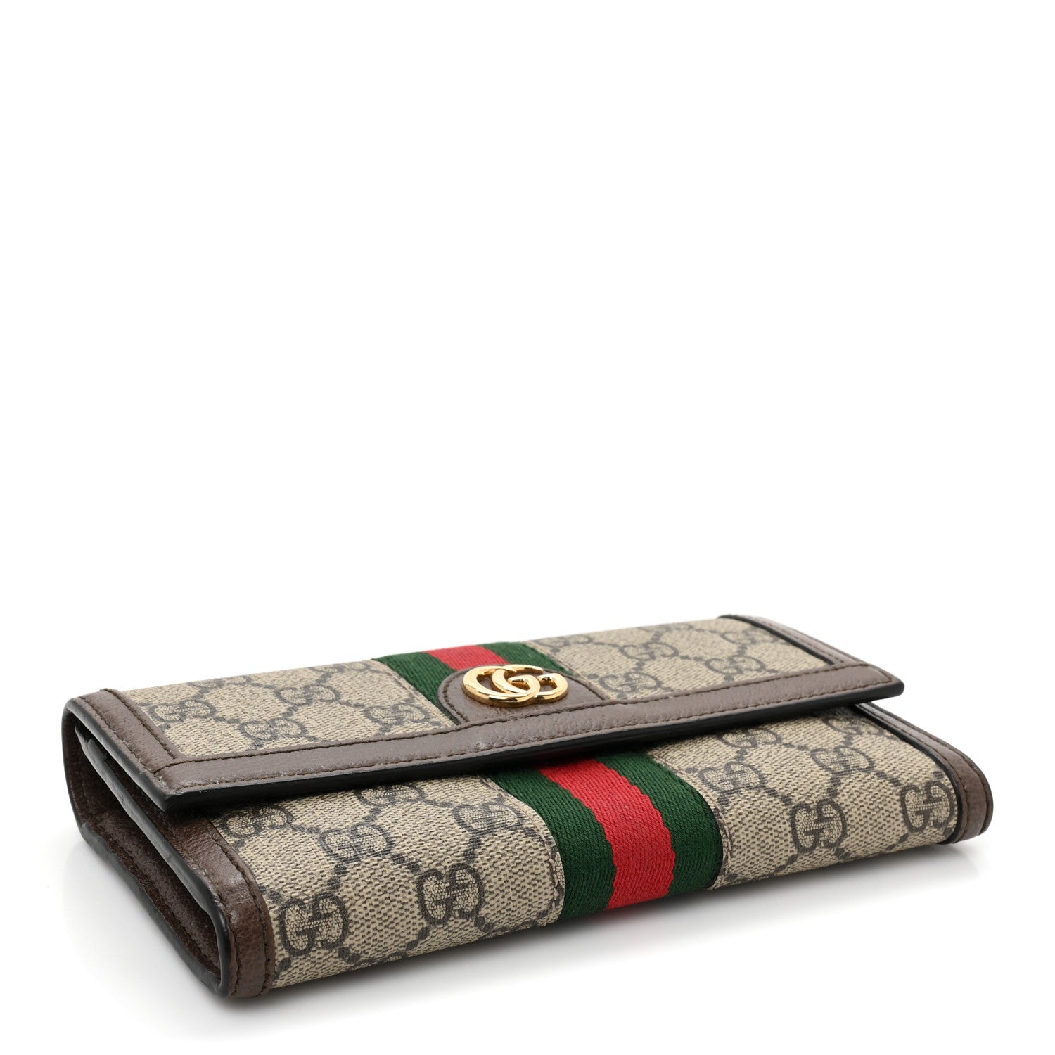 Gucci GG Supreme Monogram Web Ophidia Continental Wallet Brown 4 of 18