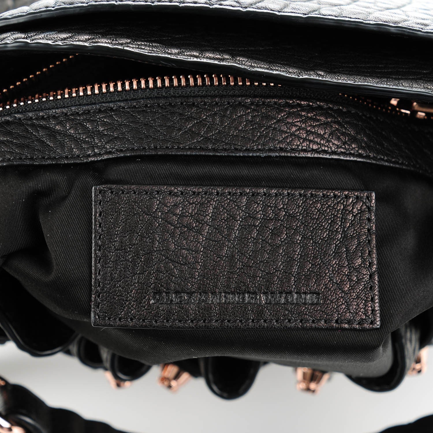 Alexander Wang Pebbled Lambskin Diego Bucket Black Rose Gold Hardware 6 of 7