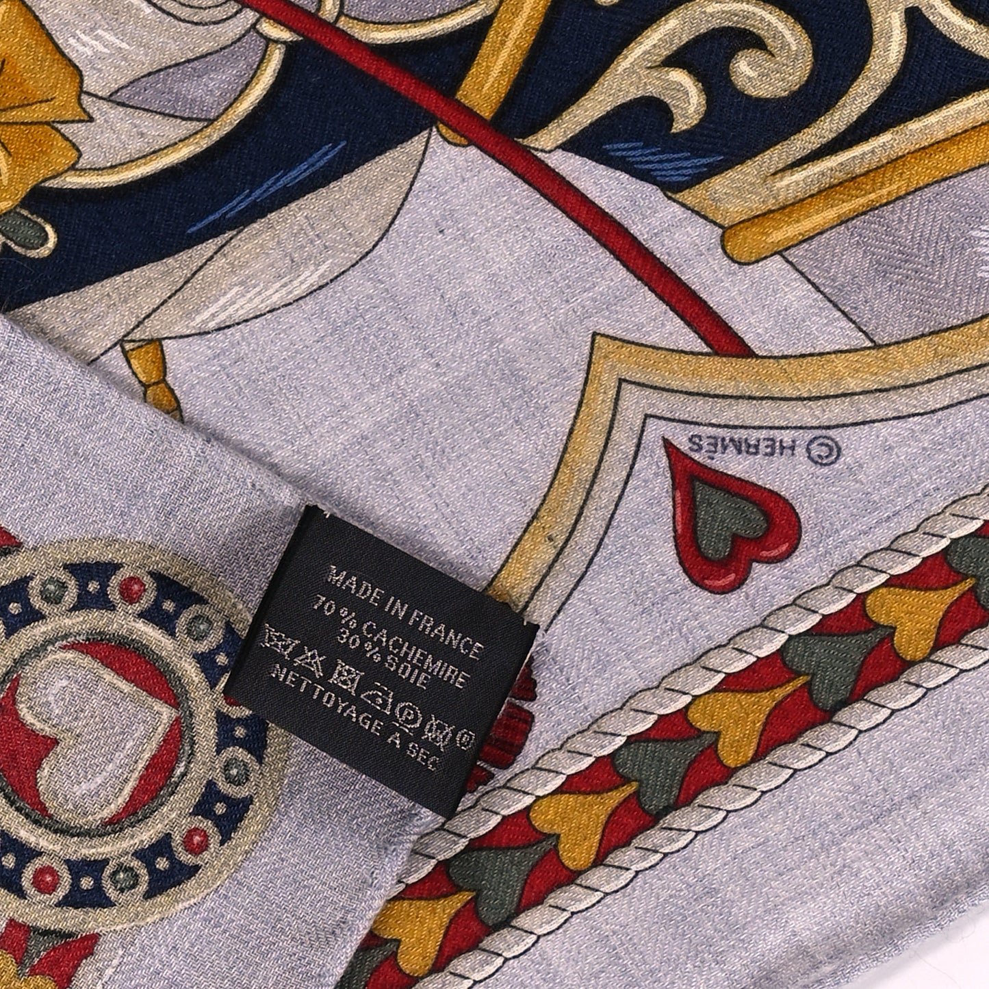 Cashmere Silk Harnais De Cour Scarf 45