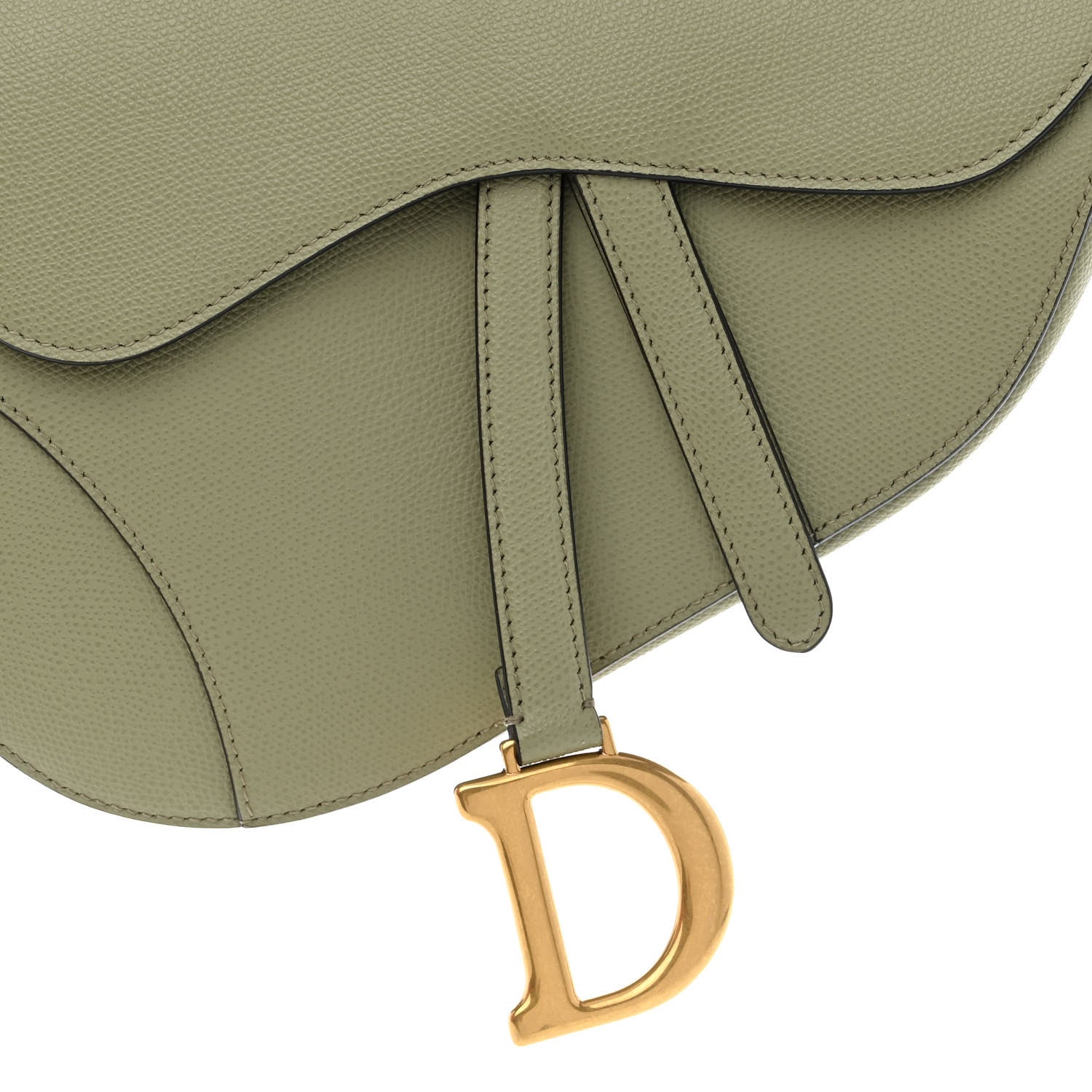 Christian Dior Grained Calfskin Saddle Bag Sage 8 of 11