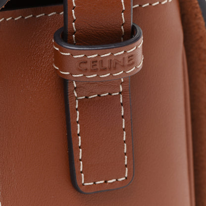 Celine Smooth Calfskin Cuir Triomphe Folco Crossbody Bag Tan 10 of 12