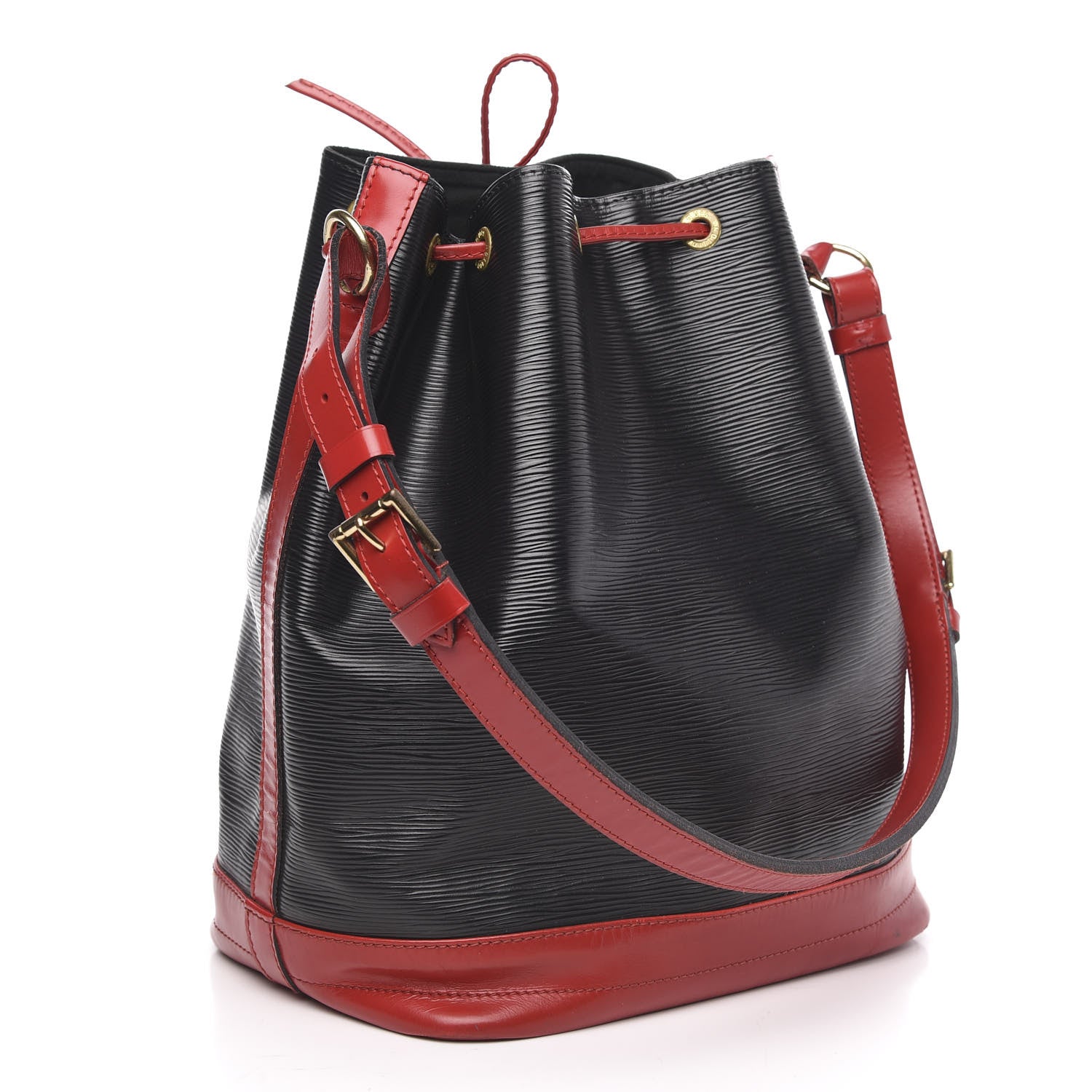 Louis Vuitton Epi Bi-Color Noe Castillan Red Black 3 of 15