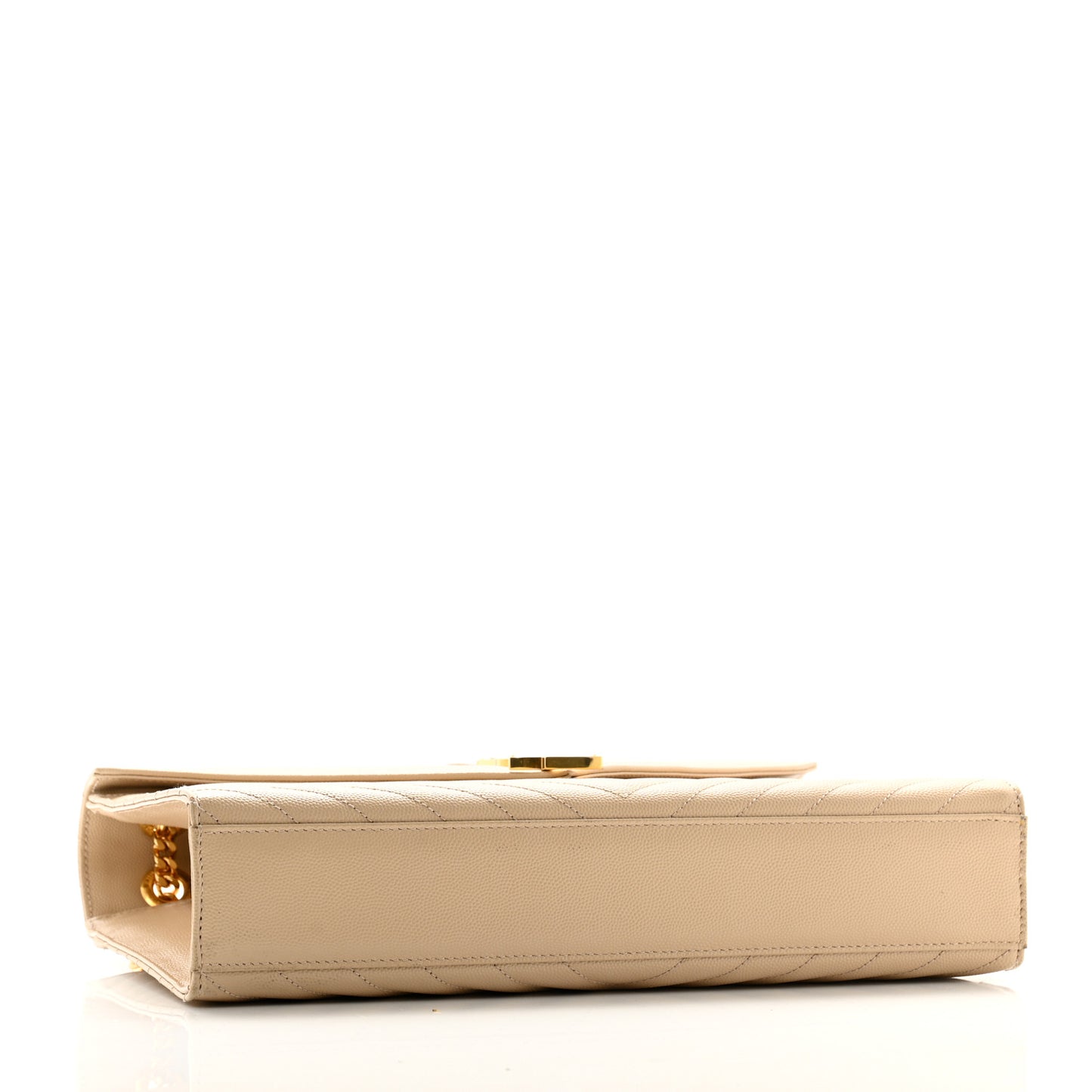 Grain De Poudre Matelasse Chevron Large Monogram Satchel Nude Powder