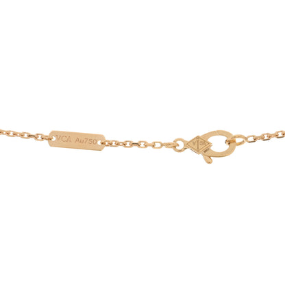 Van Cleef & Arpels 18K Yellow Gold Mother of Pearl Vintage Alhambra Pendant Necklace 4 of 5