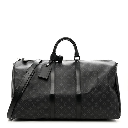 Louis Vuitton Monogram Eclipse Keepall Bandouliere 55 1 of 10