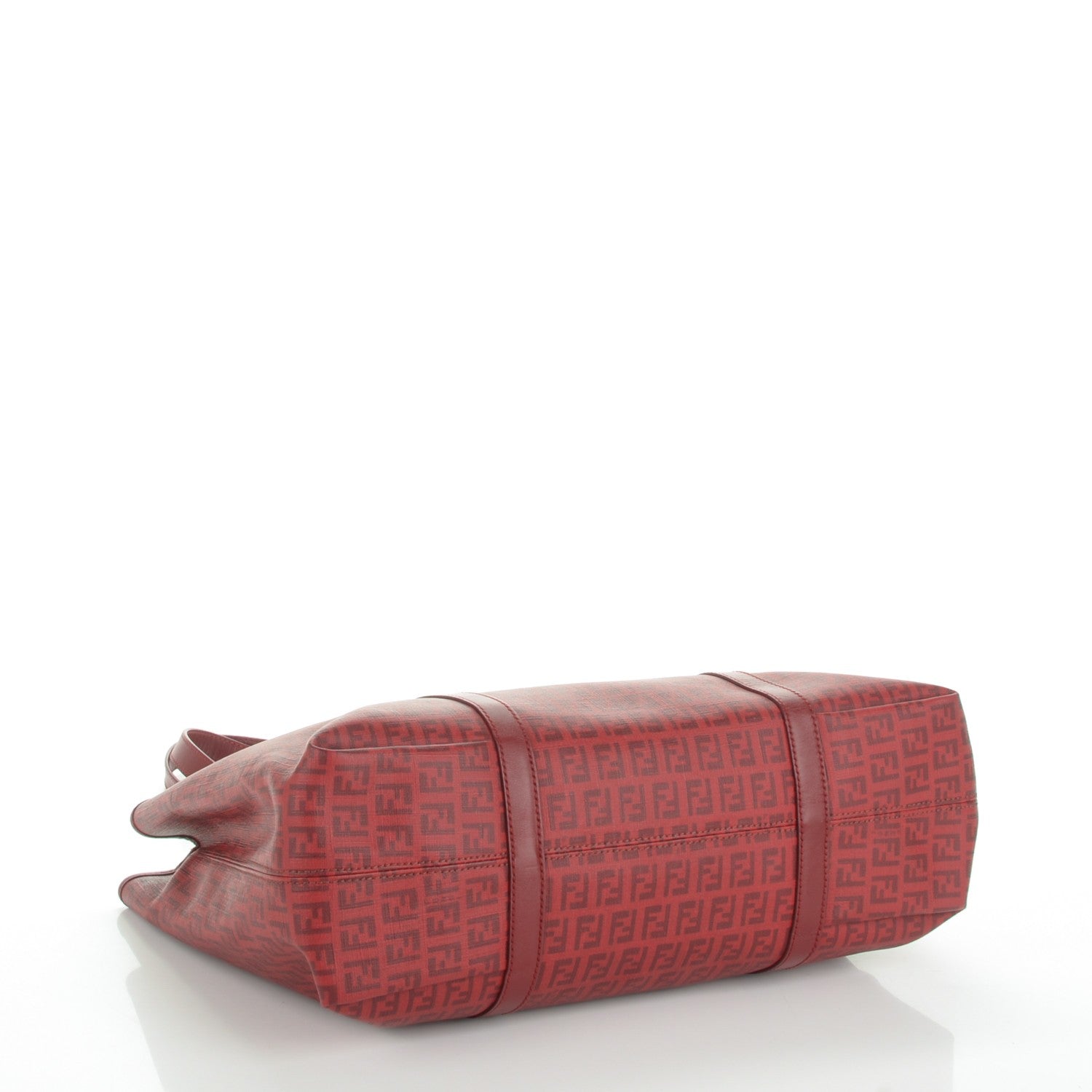 Fendi Zucchino Large Shopper Tote Red 4 of 7