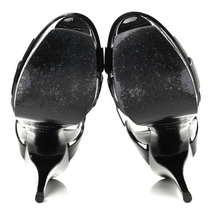 Saint Laurent Patent Tribute 105 Platform Sandals 38.5 Black 5 of 8