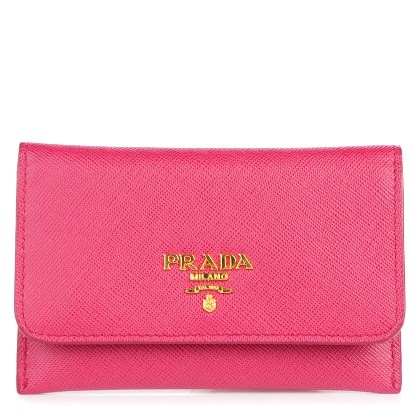 Saffiano Metal Flap Card Holder Ibisco
